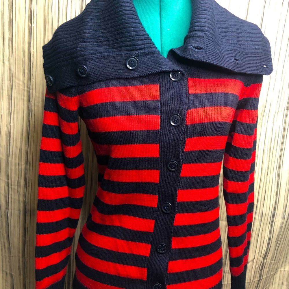 Banana Republic blue and red striped sweater Size Small